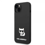 Karl Lagerfeld iPhone 14 Plus Deksel Liquid Silicone Choupette Svart
