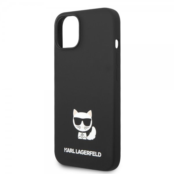 Karl Lagerfeld iPhone 14 Plus Deksel Liquid Silicone Choupette Svart