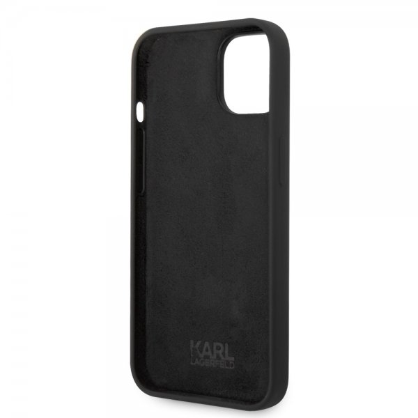 Karl Lagerfeld iPhone 14 Plus Deksel Liquid Silicone Choupette Svart
