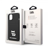 Karl Lagerfeld iPhone 14 Plus Deksel Liquid Silicone Choupette Svart