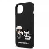 Karl Lagerfeld iPhone 14 Plus Deksel Liquid Silicone Karl & Choupette MagSafe Svart
