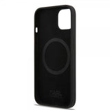 Karl Lagerfeld iPhone 14 Plus Deksel Liquid Silicone Karl & Choupette MagSafe Svart
