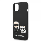 Karl Lagerfeld iPhone 14 Plus Deksel Liquid Silicone Karl & Choupette Svart
