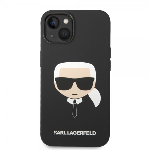 Karl Lagerfeld iPhone 14 Plus Deksel Liquid Silicone Karl Svart