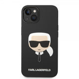 Karl Lagerfeld iPhone 14 Plus Deksel Liquid Silicone Karl Svart