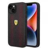 Ferrari iPhone 14 Plus Deksel Logo Perforert Rød