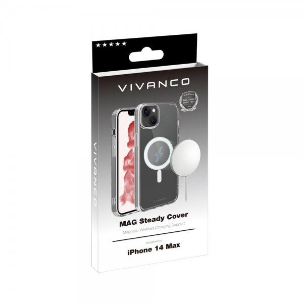 Vivanco iPhone 14 Plus Deksel Mag Steady Transparent