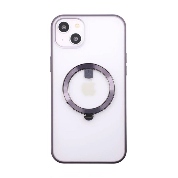 Rvelon iPhone 14 Plus Deksel Roterbart Stativ Lilla