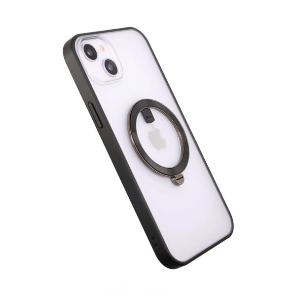 Rvelon iPhone 14 Plus Deksel Roterbart Stativ Svart