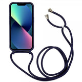 iPhone 14 Plus Deksel med Stropp Blå