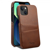 iPhone 14 Plus Deksel med To Kortlommer Brun