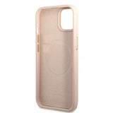 Guess iPhone 14 Plus Deksel Metal Plate Logo MagSafe Rosa