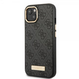 Guess iPhone 14 Plus Deksel Metal Plate Logo MagSafe Svart