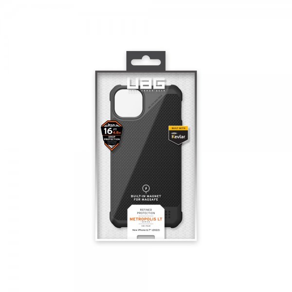 Urban Armor Gear (UAG) iPhone 14 Plus Deksel Metropolis LT MagSafe Kevlar Black