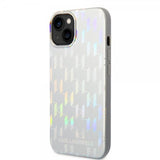 Karl Lagerfeld iPhone 14 Plus Deksel Monogram Iridescent Sølv