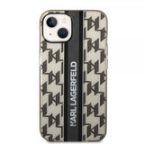 Karl Lagerfeld iPhone 14 Plus Deksel Monogram Vertical Stripe Svart