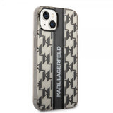 Karl Lagerfeld iPhone 14 Plus Deksel Monogram Vertical Stripe Svart