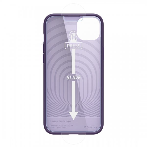 Caseology iPhone 14 Plus Deksel Skjermbeskytter Nano Pop 360 Grape Purple