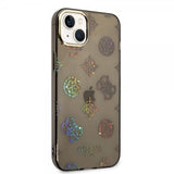 Guess iPhone 14 Plus Deksel Peony Glitter Svart
