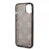 Guess iPhone 14 Plus Deksel Peony Glitter Svart