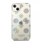 Guess iPhone 14 Plus Deksel Peony Glitter Hvit