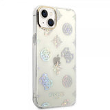 Guess iPhone 14 Plus Deksel Peony Glitter Hvit