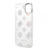 Guess iPhone 14 Plus Deksel Peony Glitter Hvit