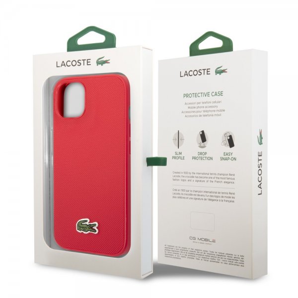 Lacoste iPhone 14 Plus Deksel Petit Pique Logo Rød