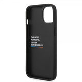 BMW iPhone 14 Plus Deksel Tikattu Svart