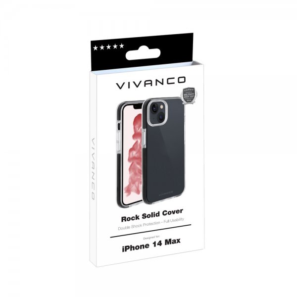 Vivanco iPhone 14 Plus Deksel Rock Solid Svart Klar
