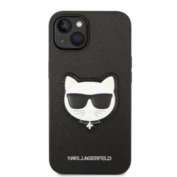 Karl Lagerfeld iPhone 14 Plus Deksel Saffiano Choupette Svart