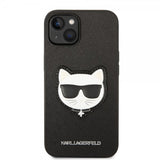 Karl Lagerfeld iPhone 14 Plus Deksel Saffiano Choupette Svart