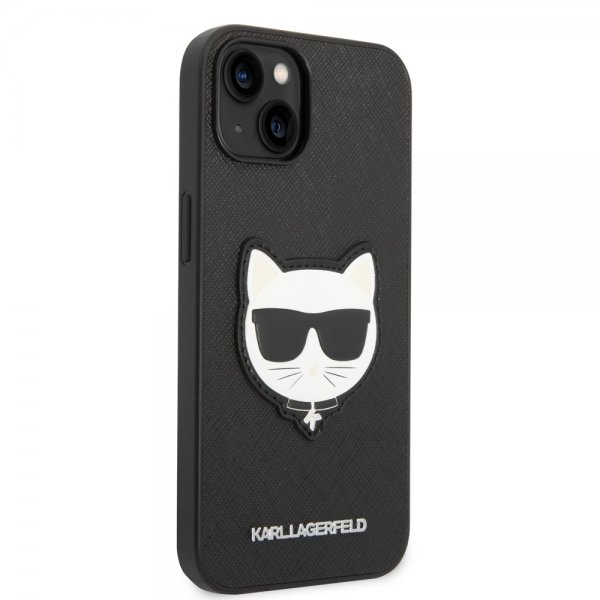 Karl Lagerfeld iPhone 14 Plus Deksel Saffiano Choupette Svart