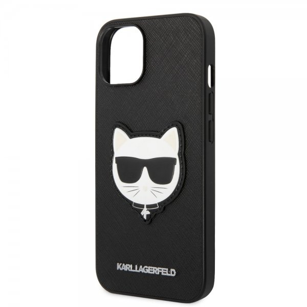 Karl Lagerfeld iPhone 14 Plus Deksel Saffiano Choupette Svart