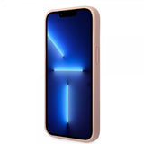 Guess iPhone 14 Plus Deksel Saffiano Metal Logo Stripes Rosa