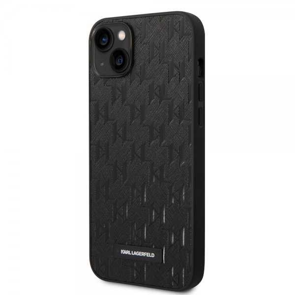 Karl Lagerfeld iPhone 14 Plus Deksel Saffiano Monogram Svart