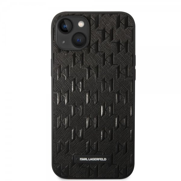 Karl Lagerfeld iPhone 14 Plus Deksel Saffiano Monogram Svart