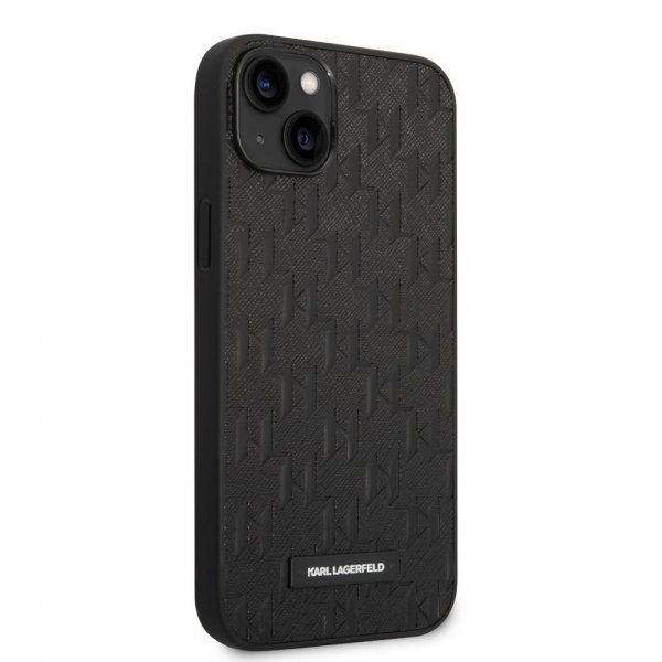 Karl Lagerfeld iPhone 14 Plus Deksel Saffiano Monogram Svart