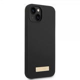 Guess iPhone 14 Plus Deksel Silicone Metal Plate MagSafe Svart