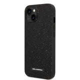 Karl Lagerfeld iPhone 14 Plus Deksel Solid Glitter Plaque Logo Svart