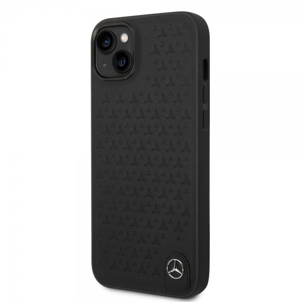 Mercedes Benz iPhone 14 Plus Deksel Star Pattern Svart