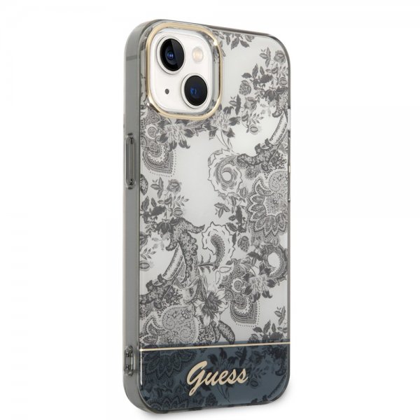 Guess iPhone 14 Plus Deksel Toile de Jouy Grå