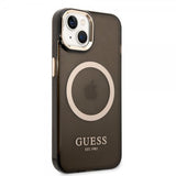 Guess iPhone 14 Plus Deksel Translucent MagSafe Svart