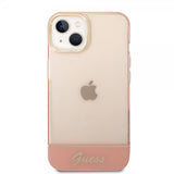 Guess iPhone 14 Plus Deksel Translucent Rosa