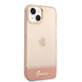 Guess iPhone 14 Plus Deksel Translucent Rosa