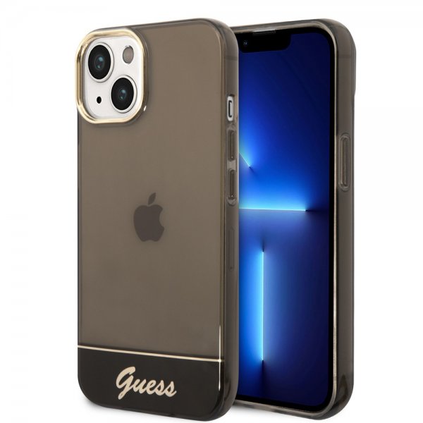 Guess iPhone 14 Plus Deksel Translucent Svart