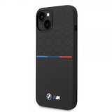 BMW iPhone 14 Plus Deksel Tricolor Line & Logo Svart