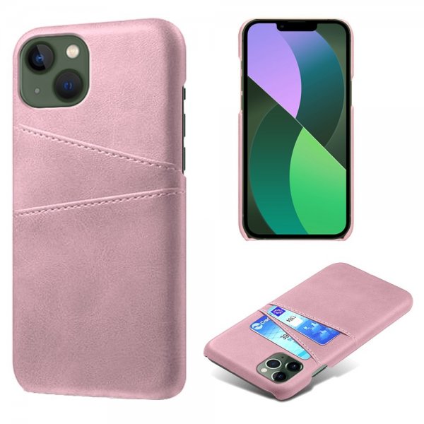 iPhone 14 Plus Deksel To Kortlommer Rosegull