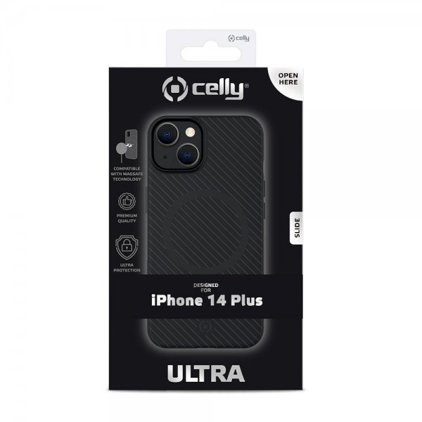 Celly iPhone 14 Plus Deksel ULTRAMAG Svart