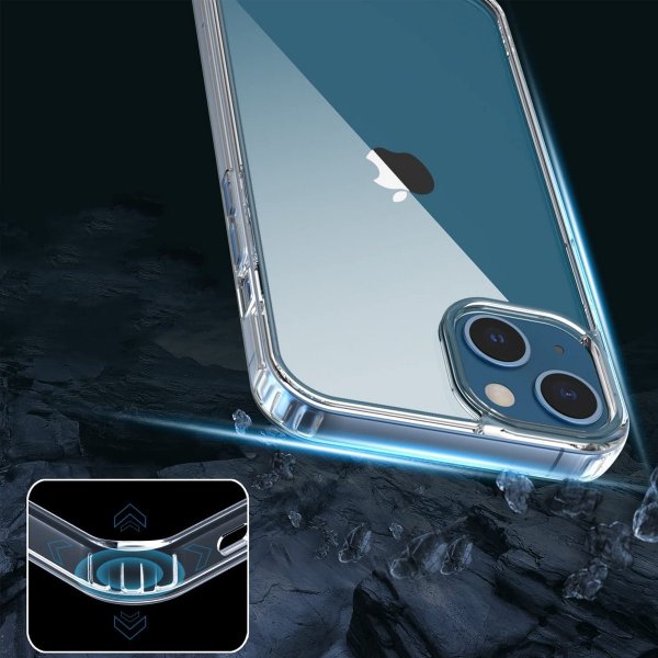 Rvelon iPhone 14 Plus Deksel Støtsikker Transparent